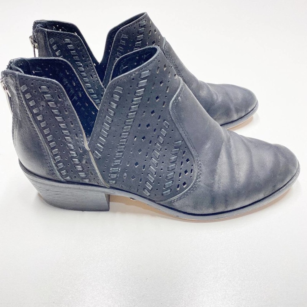 Vince Camuto Black Leather Ankle Booties 9